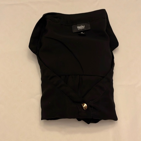 Black sheer blouse gold buttons by Mossimo - Picture 9 of 9